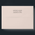 Vintage minimalist typewriter light pink envelope<br><div class="desc">A minimalist and vintage design for your wedding stationery: choose this retro yet modern wedding suite,  with a typewriter font.</div>