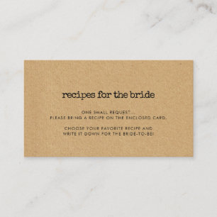 Vintage minimalist typewriter Recipe request card