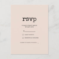 Vintage minimalist typewriter wedding RSVP
