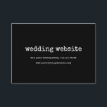 Vintage minimalist typewriter wedding website card<br><div class="desc">A minimalist and vintage design for your wedding stationery: choose this retro yet modern wedding suite,  with a typewriter font. Fully customisable,  for the lovers of simplicity.</div>