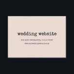Vintage minimalist typewriter wedding website card<br><div class="desc">A minimalist and vintage design for your wedding stationery: choose this retro yet modern wedding suite,  with a typewriter font. Fully customisable,  for the lovers of simplicity.</div>