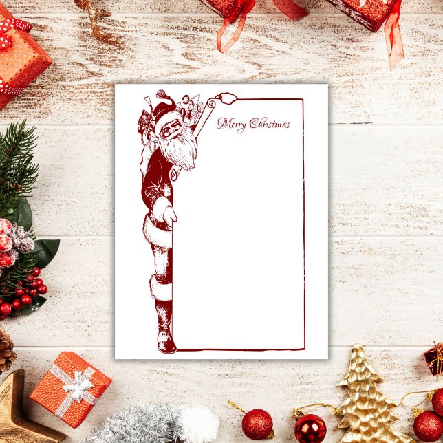 Vintage Minimalistic Christmas Red Santa Letter (Creator Uploaded)