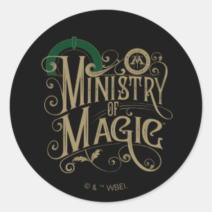 Vintage MINISTRY OF MAGIC™ Graphic Classic Round Sticker