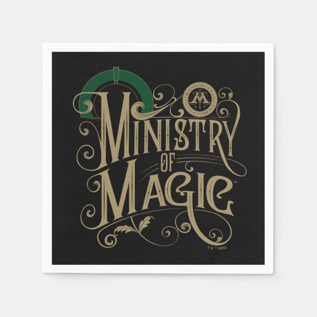 Vintage MINISTRY OF MAGIC™ Graphic Napkin (Front)