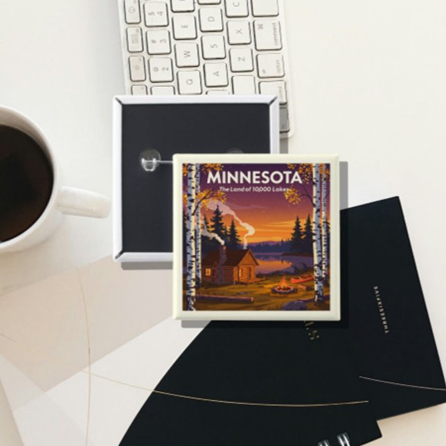 Vintage Minnesota 15 Cm Square Badge (Creator Uploaded)