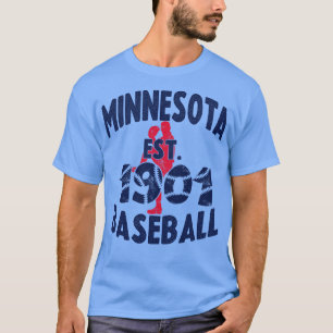 Vintage Minnesota Baseball Est 1901 Baseball Pitch T-Shirt