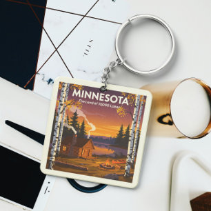  Vintage Minnesota Key Ring