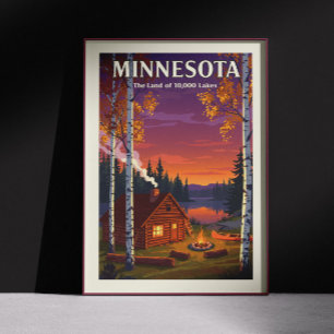  Vintage Minnesota Poster