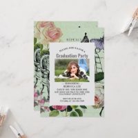 Vintage Mint French Pink Rose Paris Party