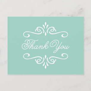 Vintage Mint Green Graduation Thank You Postcard