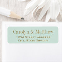 Vintage Mint Green Wedding Return Address