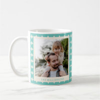 Vintage Mint Teal Green Geometric Dots Photo