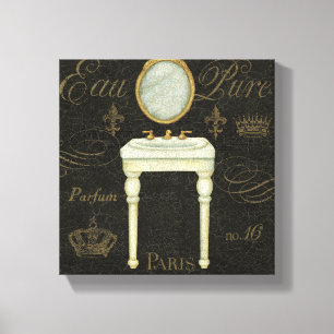 Vintage Mirror and Sink Canvas Print