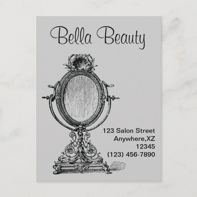 Vintage Mirror Postcard (Front)