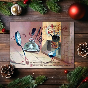 Vintage Miss Kettle Christmas Card