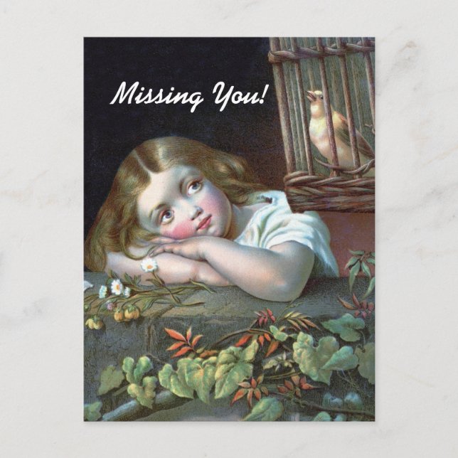 Vintage Missing You Postcard (Front)