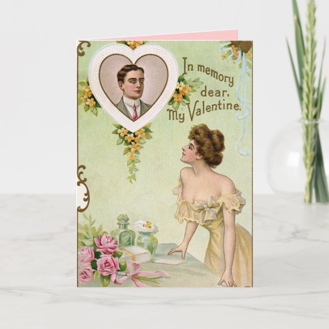 Vintage Missing You Valentine Card (Front)