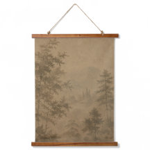 Vintage Misty Woodland Tapestry