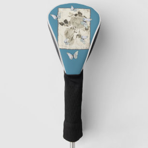 Vintage mit Schmetterlingen Golf Head Cover