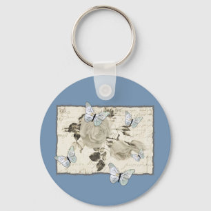 Vintage mit Schmetterlingen  Key Ring