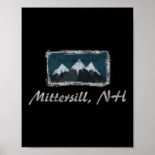 Vintage Mittersill New Hampshire Winter Skiing  Poster