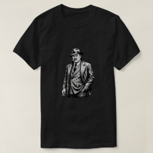 Vintage Mobster Boss Fedora Cigar Noir Graphic T-Shirt