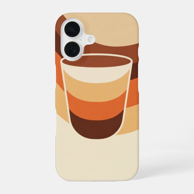 Vintage Mocha iPhone 16 Case (Back)