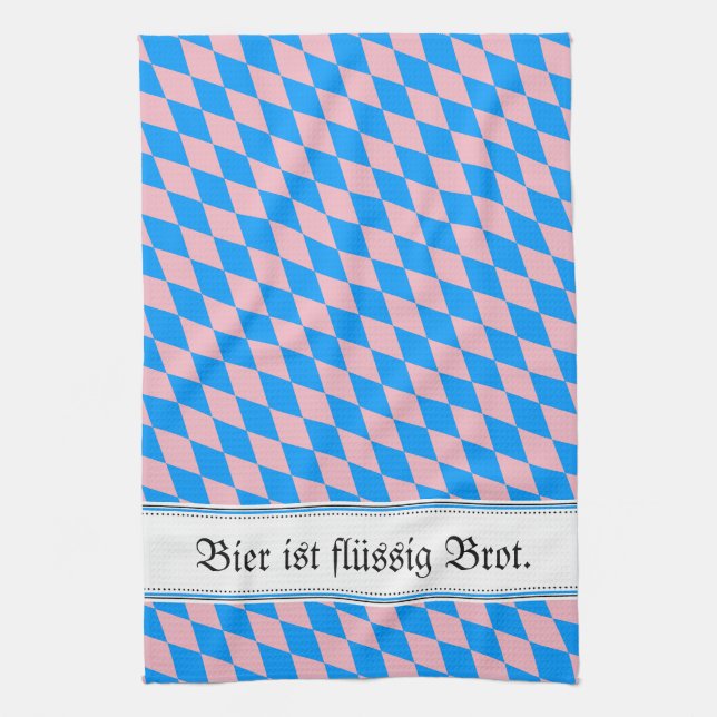 Vintage, modern and Bavarian! Tea Towel (Vertical)