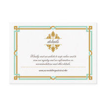 Vintage Modern Art Deco Mint & Gold Wedding