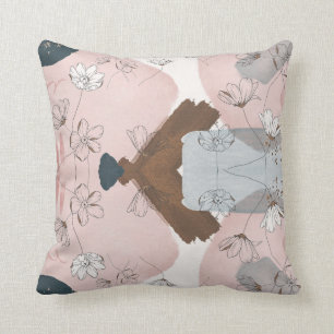 VINTAGE MODERN COLOURFUL ABSTRACT ART THROW PILLOW