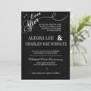 Vintage Modern Ever After Chalkboard Invitation
