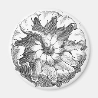Vintage Modern Exotic Flower Magnet