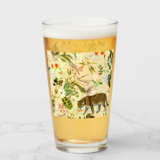 Vintage Modern Flower Jungle Tropical Glass