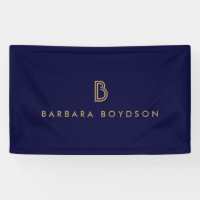 Vintage Modern Gold/Black Monogram Logo