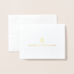 Vintage Modern Gold Initial Monogram Folded Card<br><div class="desc">The stylised initial(s) for your name or business name becomes a classic,  modern logo on this luxe folded card design. This design is part of a series of coordinating office and stationery products. Art and design by 1201AM Design Studio | www.1201am.com</div>