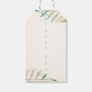 Vintage Modern Greenery Eucalyptus Leaves Wedding Gift Tags