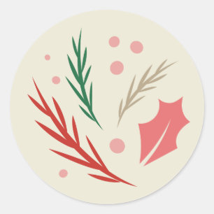 Vintage Modern Holiday Sticker
