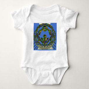 Vintage modern Motif Baby Bodysuit