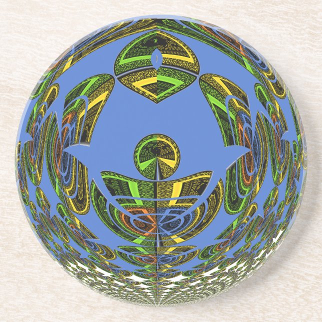 Vintage modern Motif Coaster (Front)