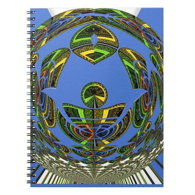 Vintage modern Motif Spiral Notebook (Front)