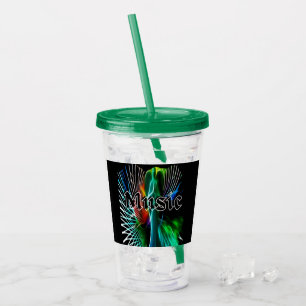 Vintage Modern Music Sound Acrylic Tumbler