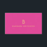 VINTAGE MODERN PINK and GOLD INITIAL MONOGRAM LOGO Business Card<br><div class="desc">The stylised initial(s) for your name or business name becomes a classic,  modern logo on this luxe business card template. Perfect for any industry. © 1201AM CREATIVE</div>