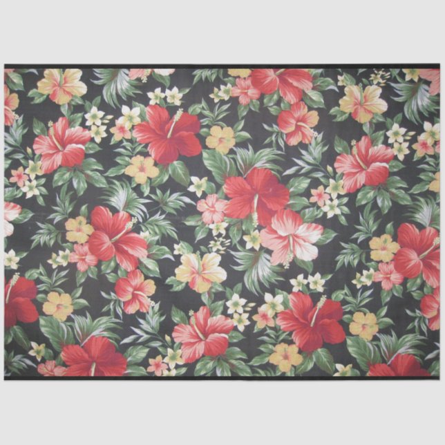 Vintage Modern Popular Floral  Tissue Paper (Front)