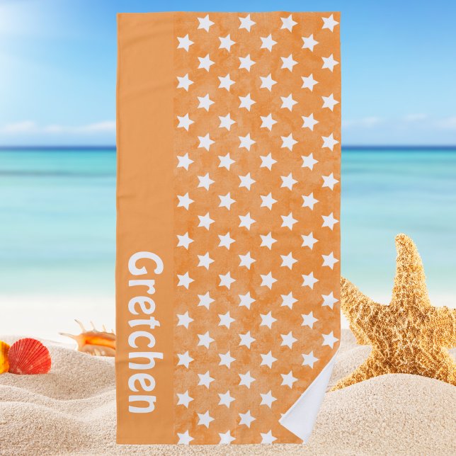 Vintage Modern Retro Cool Star Beach Towel (Creator Uploaded)