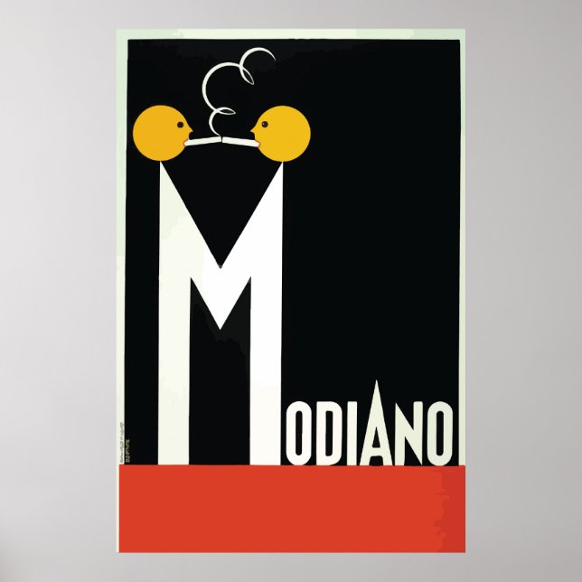 Vintage Modiano Cigarette Paper Poster (Front)