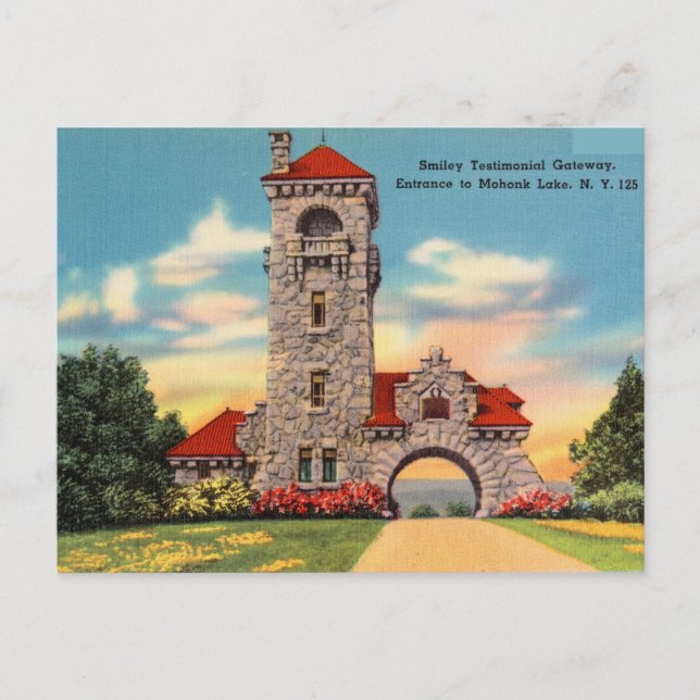 Vintage, Mohonk lake, New York Postcard (Front)