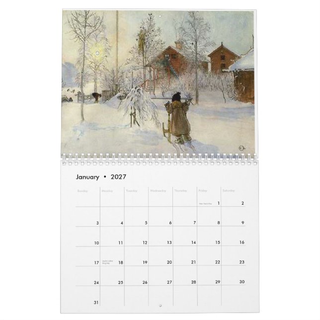 VINTAGE MOMENTS CALENDAR (Jan 2027)