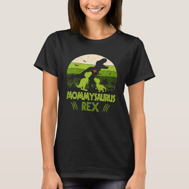 Vintage Mommysaurus Mummy Dinosaur Funny Gift T-Shirt (Front)