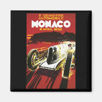 Vintage Monaco Car Road Race Poster