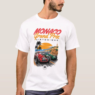 Vintage Monaco Classic Riviera Racing Poster Desig T-Shirt